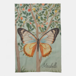 Fluttering Veerkracht gepersonaliseerd Theedoek