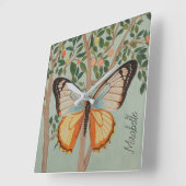 Fluttering Veerkracht gepersonaliseerd Vierkante Klok (Hoek)