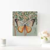 Fluttering Veerkracht gepersonaliseerd Vierkante Klok (Huis)