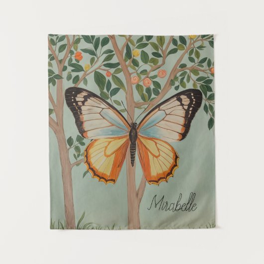 Fluttering Veerkracht gepersonaliseerd Wandkleed (Voorkant)