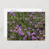 Flutterings uit Californië: De La Myna Verbena Po Briefkaart (Voorkant / Achterkant)