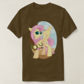 Fluttershy met Ball Python MS Paint Gleamy Dreams T-shirt (Design voorkant)