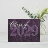 Fluweel Afstudeerder | Amethist Paarse Jewel Tone  Kaart (Staand voorkant)