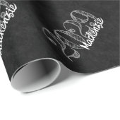 Fluweel Afstudeerder | Onyx Black Jewel Tone Grung Cadeaupapier (Rol Hoek)