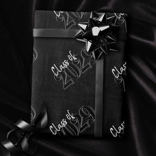 Fluweel Afstudeerder | Onyx Black Jewel Tone Grung Cadeaupapier