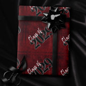 Fluweel Afstudeerder | Ruby Red Crimson Grunge Afs Cadeaupapier