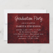 Fluweel Afstudeerder | Ruby Red Crimson Jewel Tone Kaart (Achterkant)