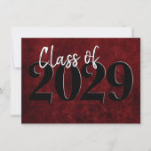 Fluweel Afstudeerder | Ruby Red Crimson Jewel Tone Kaart (Voorkant)