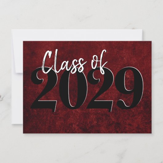 Fluweel Afstudeerder | Ruby Red Crimson Jewel Tone Kaart (Voorkant)