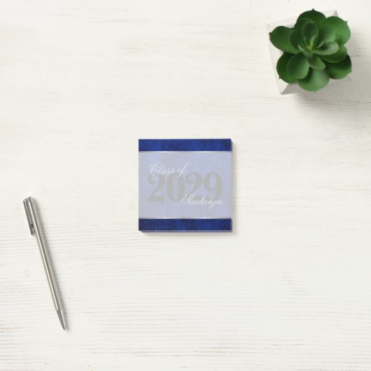 Fluweel Afstudeerder | Sapphire Blue Custom Keepsa Post-it® Notes (Kantoor)