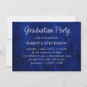 Fluweel Afstudeerder | Sapphire Blue Dark Jewel To Kaart (Achterkant)