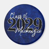 Fluweel Afstudeerder | Sapphire Blue Dark Jewel To Magneet (Voorkant)