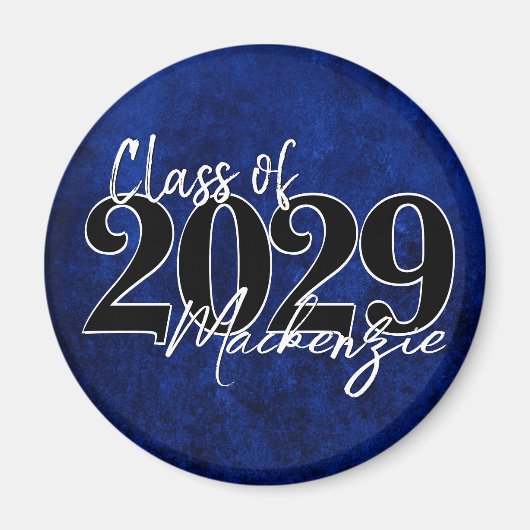 Fluweel Afstudeerder | Sapphire Blue Dark Jewel To Magneet (Voorkant)