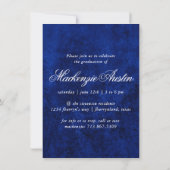 Fluweel Afstudeerder | Sapphire Blue Jewel Tone Fo Kaart (Achterkant)