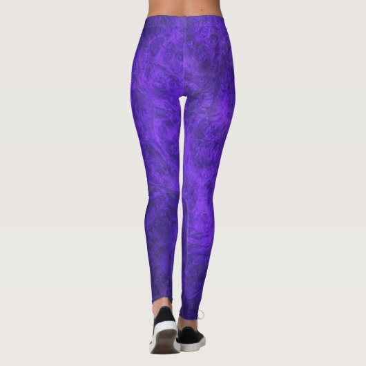 Fluweel Amethist Paarse Leggings (Achterkant)