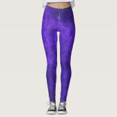 Fluweel Amethist Paarse Leggings (Voorkant)