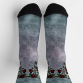 Fluweel fluistert: gekrulde gotische Rozen wijnsto Sokken (Top)