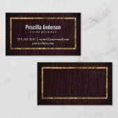 Fluweel / Goud Lijst Visitekaartje (Voorkant / Achterkant)