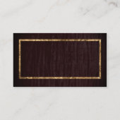 Fluweel / Goud Lijst Visitekaartje (Achterkant)