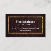 Fluweel / Goud Lijst Visitekaartje (Voorkant)