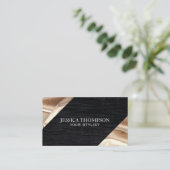 fluweel | Gouden folie lint stof Visitekaartje (Staand voorkant)