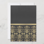 FLUWEEL NAVY GOUD DAMAST GROTE OPENINGS CEREMONIE KAART (Achterkant)