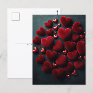 Fluweel rode harten, Postcrossing Briefkaart