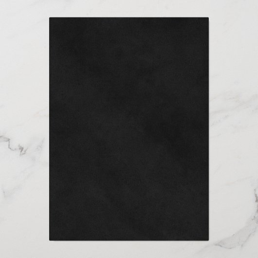 Fluweel Textuur Imitatie & Goud Classy Bruiloft Folie Uitnodiging (Achterkant)