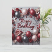 Fluweel Verjaardag Liefde Kaart (Staand voorkant)