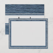 Fluweel Zeeen plat Bedankt Opmerking Kaart (Voorkant / Achterkant)