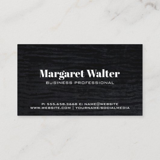 Fluweel Zwart met Monogram Vierkant Visitekaartje (Achterkant)