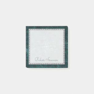 fluweelachtig Blauwgroen damast   Donkergroene Gru Post-it® Notes