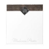 fluweelachtig bronzen damast | Mocha Brown Grunge  Notitieblok (Voorkant)