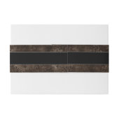 fluweelachtig bronzen damast | Mocha Brown Grunge  Uitnodigingen Wikkel (Achterkant Voorbeeld)