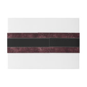 Fluweelachtig wijndamast | Maroon Merlot Grunge Ba Uitnodigingen Wikkel (Achterkant Voorbeeld)