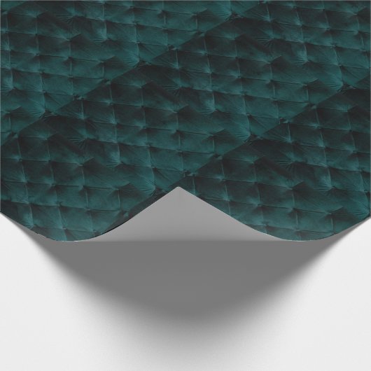 Fluweelgroen: Malachiet Textiel Elegantie Cadeaupapier (Hoek)