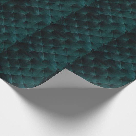 Fluweelgroen: Malachiet Textiel Elegantie Cadeaupapier (Hoek)