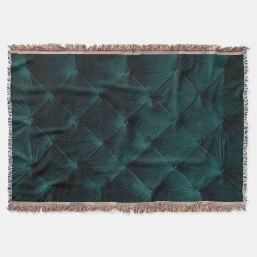 Fluweelgroen: Malachiet Textiel Elegantie Deken (Voorkant)