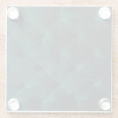 Fluweelgroen: Malachiet Textiel Elegantie Glazen Onderzetter (Achterkant)