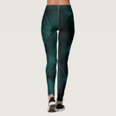 Fluweelgroen: Malachiet Textiel Elegantie Leggings (Achterkant)