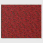 Fluweelrode rozen cadeaupapier (Vlak)