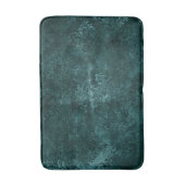 Fluweelzachte Blauwgroen Damask | Donkergroen Grun Badmat (Voorkant Verticaal)