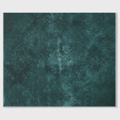 Fluweelzachte Blauwgroen Damask | Donkergroen Grun Cadeaupapier (Vlak)