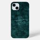 Fluweelzachte Blauwgroen Damask | Donkergroen Grun Case-Mate iPhone Case (Achterkant)