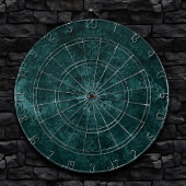 Fluweelzachte Blauwgroen Damask | Donkergroen Grun Dartbord