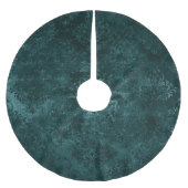 Fluweelzachte Blauwgroen Damask | Donkergroen Grun Kerstboom Rok (Voorkant)