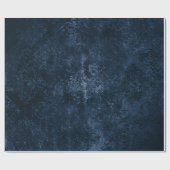Fluweelzachte Navy Damask | Donkerblauw Grunge Bar Cadeaupapier (Vlak)