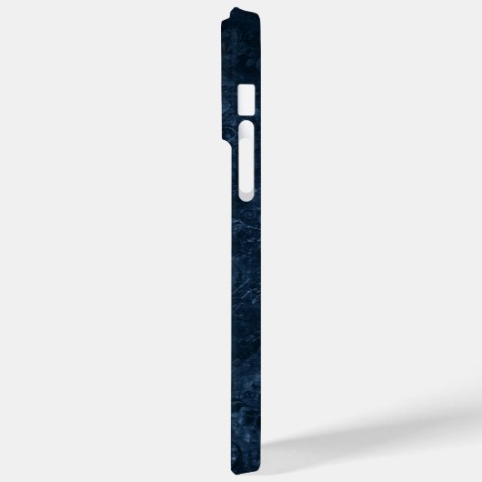 Fluweelzachte Navy Damask | Donkerblauw Grunge Bar Case-Mate iPhone Case (Achterkant / Links)