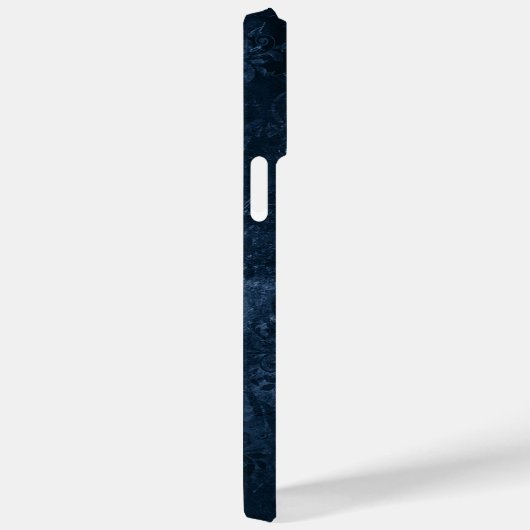 Fluweelzachte Navy Damask | Donkerblauw Grunge Bar Case-Mate iPhone Case (Achterkant / Rechts)