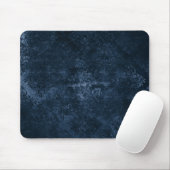 Fluweelzachte Navy Damask | Donkerblauw Grunge Bar Muismat (Met muis)